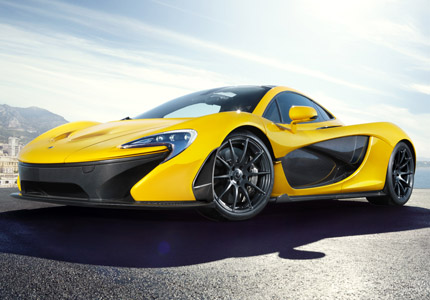 A three-quarter front view of the McLaren P1